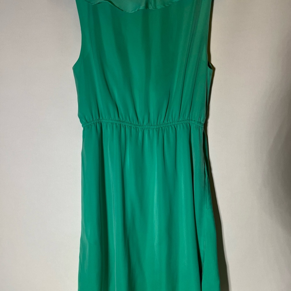 BCBGeneration Blue Ruffled Smocked Mint Green Dress - Picture 5 of 8